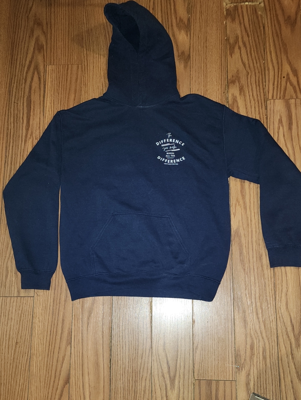 Gildan Navy Hoodie with Small Chest Logo Mental Health Matters